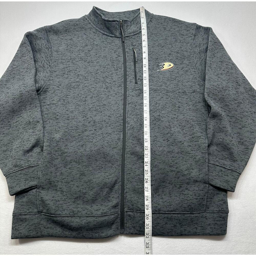 NHL Anaheim Ducks Full Zip Jacket Gray Official Licensed Hockey Jacket Men’s XL - Picture 9 of 9